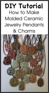 DIY Tutorial - How to Make Ceramic Molded Jewelry Pendants & Charms