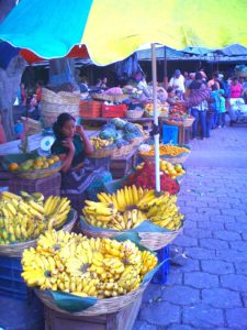 Guatemala La Antiqua Market Bananas