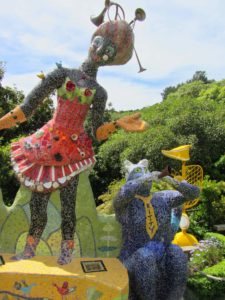 New Zealand - Akaroa - The Giant's House Mosaic Figurines