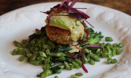 Sunflower Seed & Millet Cakes with Spicy Tahini Sauce