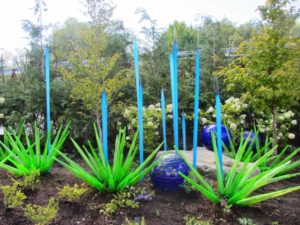 Seattle - Chihuly Garden & Glass Green & Blue Spikes