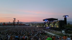 Desert Trip "Oldchella" - Beautiful sunset as concert begins
