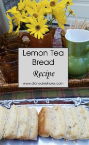 Recipe for Lemon Tea Bread from Del Mar Flavors Cookbook