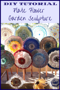 Plate Flower Garden Sculpture - DIY Tutorial