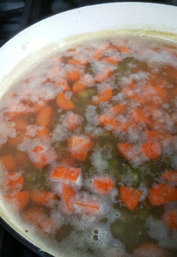 Split Pea Soup - Skim the foam