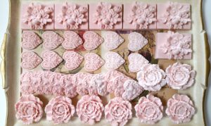 Valentine Heart & Flower Soaps - Melt & Pour Soap at www.dianeukeshares.com