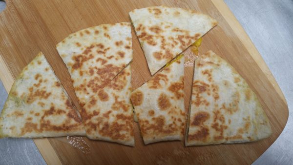Brie and Mango Quesadillas - Cut in fun shapes